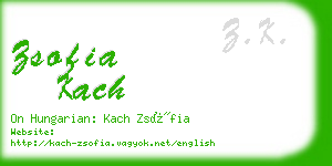 zsofia kach business card